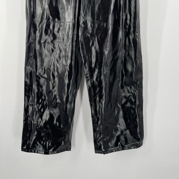 BLANK NYC Faux Leather Pants Size 26 Pleather Size Zipper NWT Vegan Cropped Blk - Picture 7 of 10